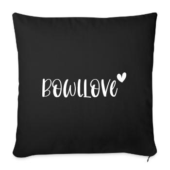 Bowl Bowllove Foodie Smoothie Bowls Cadeau - Housse de coussin décorative 45 x 45 cm - noir - Devant