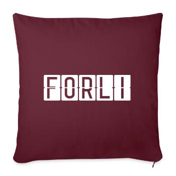 Forlì Flughafentafel - Sofakissenbezug 45 x 45 cm - Burgunderrot - Vorne