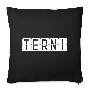 Terni Airport Sign - Sofa pillowcase 17,3'' x 17,3'' (45 x 45 cm) - black - Front
