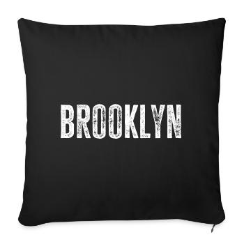 Brooklyn NY Retro Text New York I love Brooklyn - Sofa pillowcase 17,3'' x 17,3'' (45 x 45 cm) - black - Front
