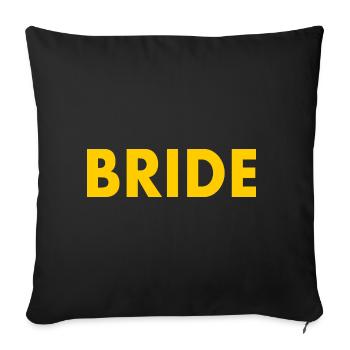 Bride - Sofa pillowcase 17,3'' x 17,3'' (45 x 45 cm) - black - Front