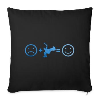 Breakdance Femmes Bboy Hip Hop Bgirl Hiphop - Housse de coussin décorative 45 x 45 cm - noir - Devant