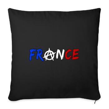 France Anarchy - Sofa pillowcase 17,3'' x 17,3'' (45 x 45 cm) - black - Front