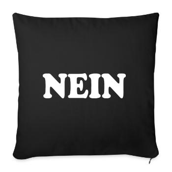 Nein - Sofakissenbezug 45 x 45 cm - Schwarz - Vorne