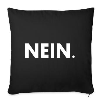 Nein - Sofakissenbezug 45 x 45 cm - Schwarz - Vorne