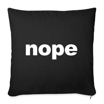 Non, des dictons drôles - Housse de coussin décorative 45 x 45 cm - noir - Devant