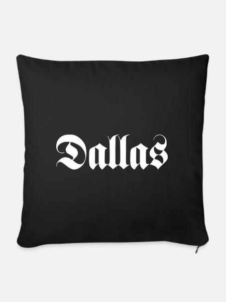 Dallas - Sofakissenbezug 45 x 45 cm - Schwarz