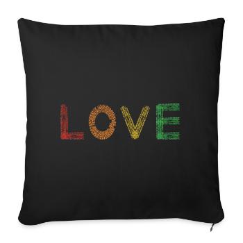 Dirt Biker Riding LOVE Dirt Bike - Sofakissenbezug 45 x 45 cm - Schwarz - Vorne