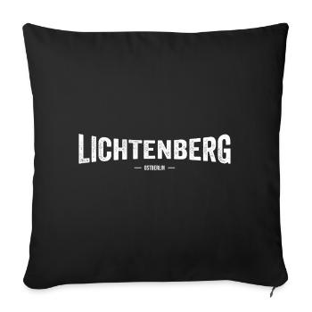 Lichtenberg Ostberlin - Sofakissenbezug 45 x 45 cm - Schwarz - Vorne
