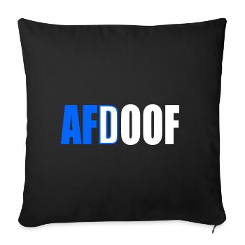Afd doof afdoof - Sofakissenbezug 45 x 45 cm - Schwarz - Vorne