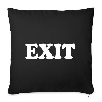 Exit - Sofa pillowcase 17,3'' x 17,3'' (45 x 45 cm) - black - Front