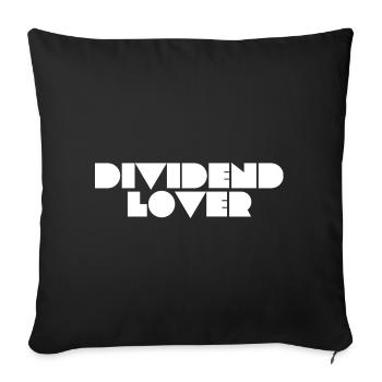 Amateur de dividendes - Housse de coussin décorative 45 x 45 cm - noir - Devant