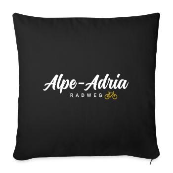 Alpe Adria Cycle Path - Sofa pillowcase 17,3'' x 17,3'' (45 x 45 cm) - black - Front