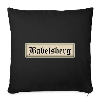 Babelsberg - Sofa pillowcase 17,3'' x 17,3'' (45 x 45 cm) - black - Front