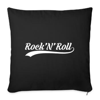 Rock'N'Roll Retro Sports Logo - Sofa pillowcase 17,3'' x 17,3'' (45 x 45 cm) - black - Front