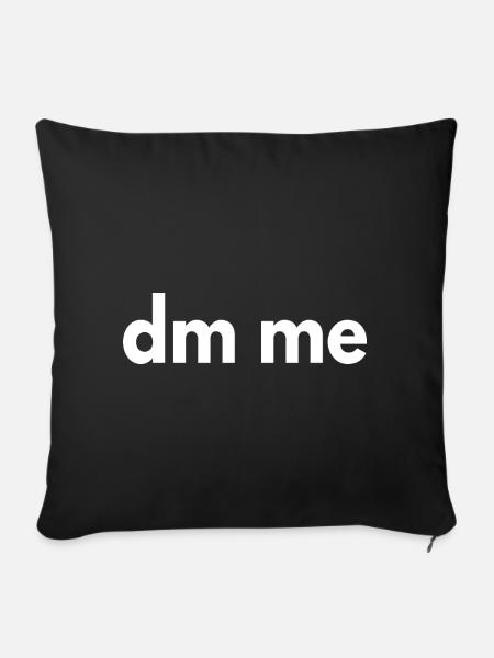 Schreib mir eine DM - Sofakissenbezug 45 x 45 cm - Schwarz