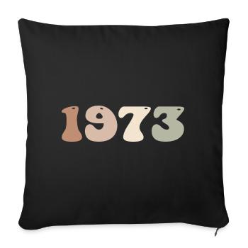 1973 - Housse de coussin décorative 45 x 45 cm - noir - Devant