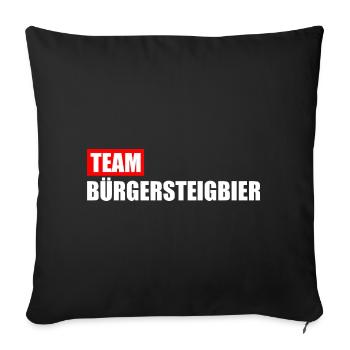 Team Bürgersteigbier Ortskontrollfahrt OKF - Sofakissenbezug 45 x 45 cm - Schwarz - Vorne