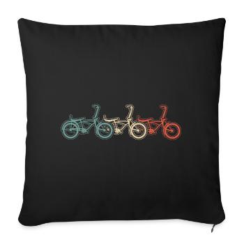 BMX Bike Graphic in Retro Style - Sofa pillowcase 17,3'' x 17,3'' (45 x 45 cm) - black - Front