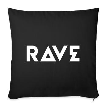 RAVE Geometric Bold Logo - Sofa pillowcase 17,3'' x 17,3'' (45 x 45 cm) - black - Front