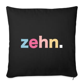 10. Geburtstag Retro Geschenk - Sofakissenbezug 45 x 45 cm - Schwarz - Vorne