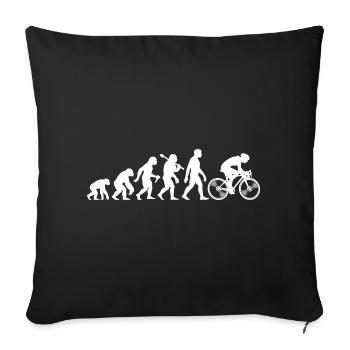 Cyclists Evolution for Cycling - Sofa pillowcase 17,3'' x 17,3'' (45 x 45 cm) - black - Front