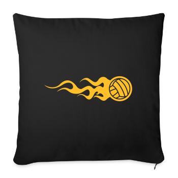 Volleyball - Sofa pillowcase 17,3'' x 17,3'' (45 x 45 cm) - black - Front