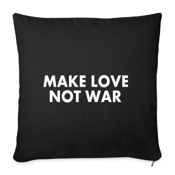 Make love not war - Housse de coussin décorative 45 x 45 cm - noir - Devant