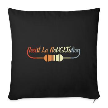 Funny electrician saying - Sofa pillowcase 17,3'' x 17,3'' (45 x 45 cm) - black - Front