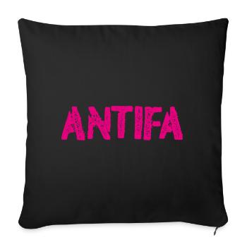 Antifa - Sofakissenbezug 45 x 45 cm - Schwarz - Vorne