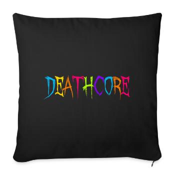 Lustige Deathcore Regenbogenfarben Metalhead - Sofakissenbezug 45 x 45 cm - Schwarz - Vorne