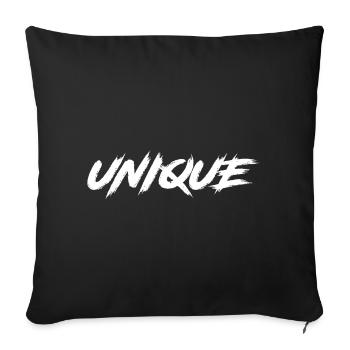 UNIQUE - Housse de coussin décorative 45 x 45 cm - noir - Devant