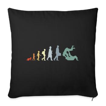 Vintage Judo Evolution - Sofakissenbezug 45 x 45 cm - Schwarz - Vorne