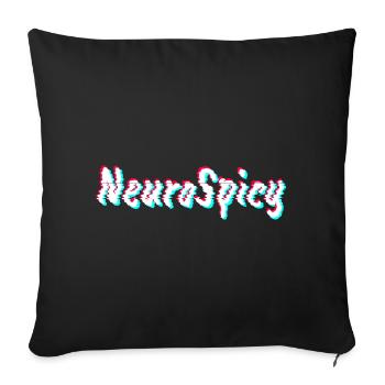 Neurospicy Neurodivergent ADHS Autismus - Sofakissenbezug 45 x 45 cm - Schwarz - Vorne