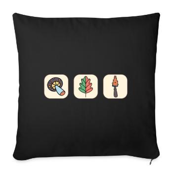 Herbstliches Design #2 - Sofakissenbezug 45 x 45 cm - Schwarz - Vorne