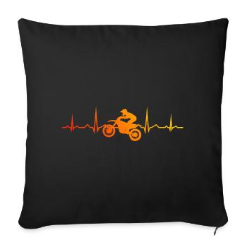 Motocross Freestyle Motocross Dirt Bike Dirt Biker - Sofa pillowcase 17,3'' x 17,3'' (45 x 45 cm) - black - Front
