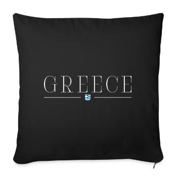 J’aime la Grèce - Housse de coussin décorative 45 x 45 cm - noir - Devant