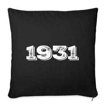 Birthday Gift 1931 - 1931 - Sofa pillowcase 17,3'' x 17,3'' (45 x 45 cm) - black - Front