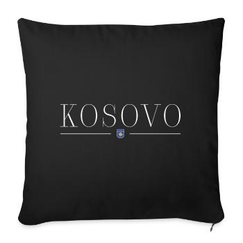 T-shirt du Kosovo : la force culturelle - Housse de coussin décorative 45 x 45 cm - noir - Devant