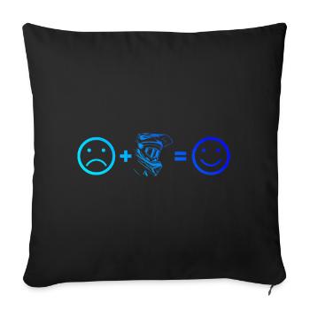 Cyclistes Hommes Cyclisme Cyclisme VTT - Housse de coussin décorative 45 x 45 cm - noir - Devant