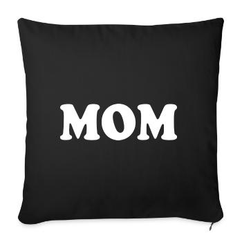 Mom - Housse de coussin décorative 45 x 45 cm - noir - Devant