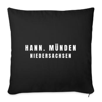 Hann. Münden, Lower Saxony - Sofa pillowcase 17,3'' x 17,3'' (45 x 45 cm) - black - Front