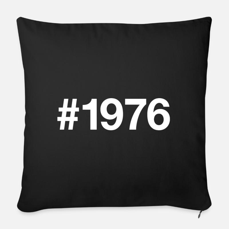 1976 Hashtag 50 Jahre 50. Geburtstag - Sofakissenbezug 45 x 45 cm - Schwarz