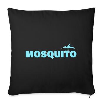 MOSQUITO - Sofa pillowcase 17,3'' x 17,3'' (45 x 45 cm) - black - Front