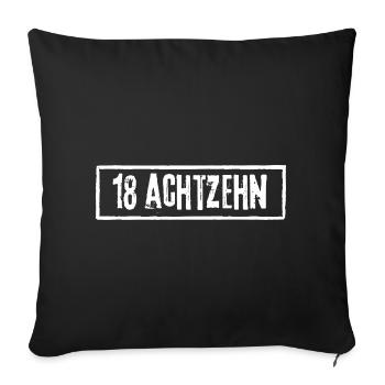 18 dix-huit jupe grunge - Housse de coussin décorative 45 x 45 cm - noir - Devant