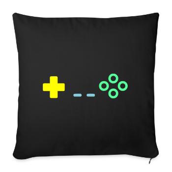 Gaming Controller Buttons Retro Vector - Sofa pillowcase 17,3'' x 17,3'' (45 x 45 cm) - black - Front