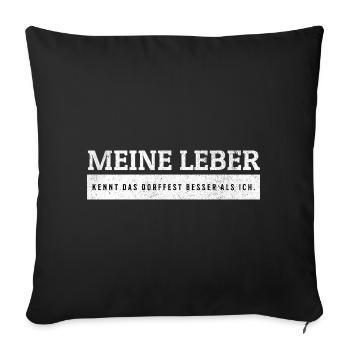 SARCASME - Le foie connaît mieux la fête du village. - Housse de coussin décorative 45 x 45 cm - noir - Devant
