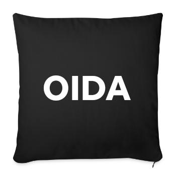 Oida - Sofakissenbezug 45 x 45 cm - Schwarz - Vorne