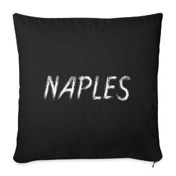 Naples Urban Brush - Sofa pillowcase 17,3'' x 17,3'' (45 x 45 cm) - black - Front
