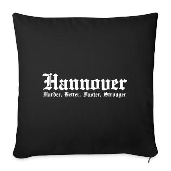 Hanover Harder Better Faster Stronger City - Sofa pillowcase 17,3'' x 17,3'' (45 x 45 cm) - black - Front